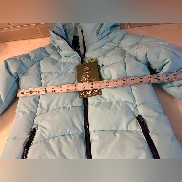 Kamik Girls' Aayla Jacket 2023 NWT Color Water (aqua) Size 14 Waterproof Bionic - Picture 11 of 15
